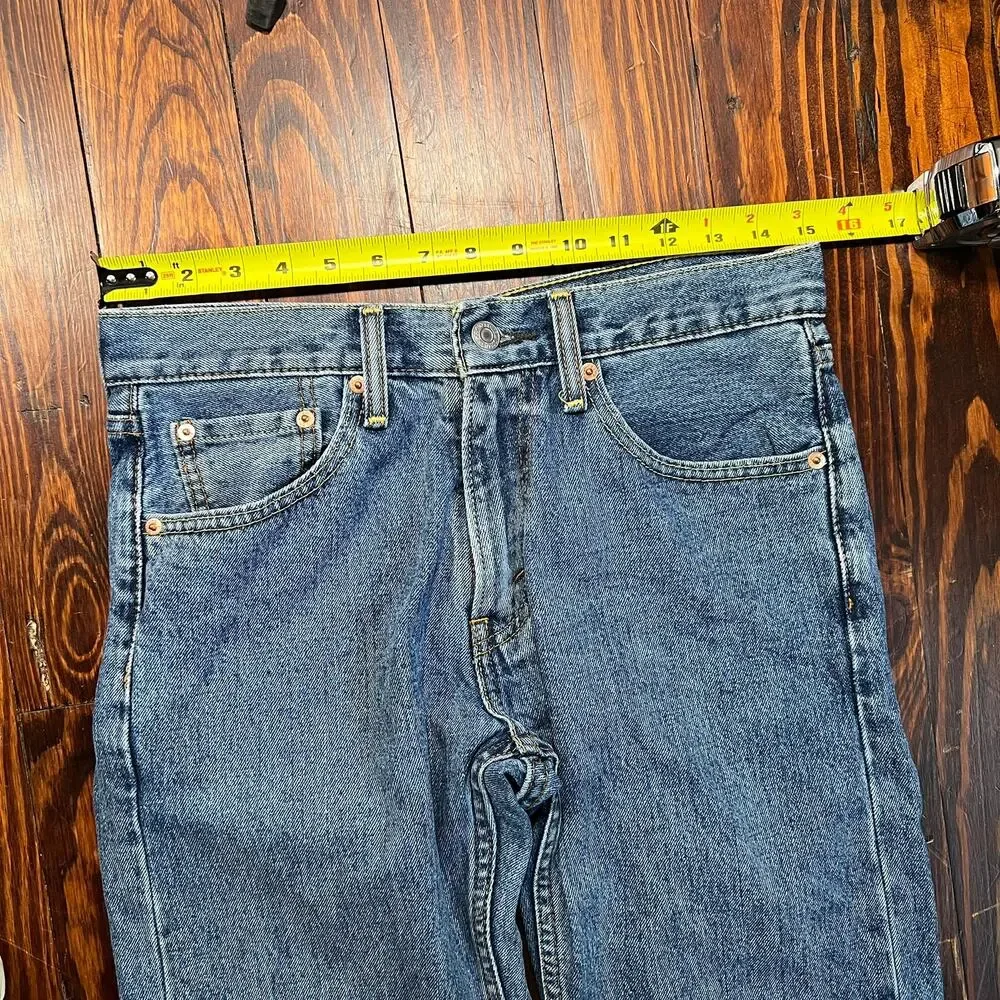Levi's 29x32 505 Straight Leg Jeans Blue Denim Classic